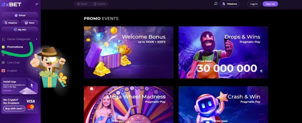 0x.bet casino bonus