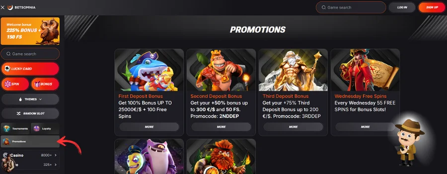 Betsomnia Casino Bonus