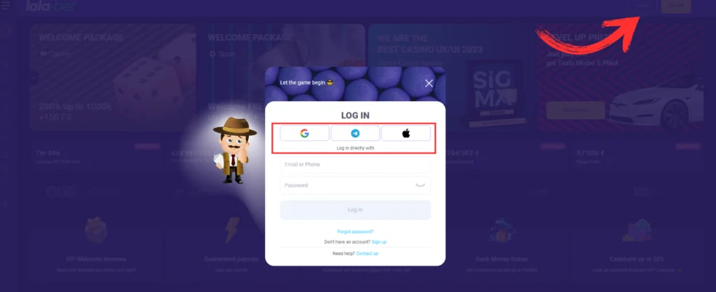 Lalabet Casino inloggen