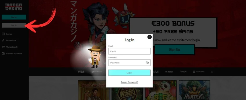 Manga Casino inloggen