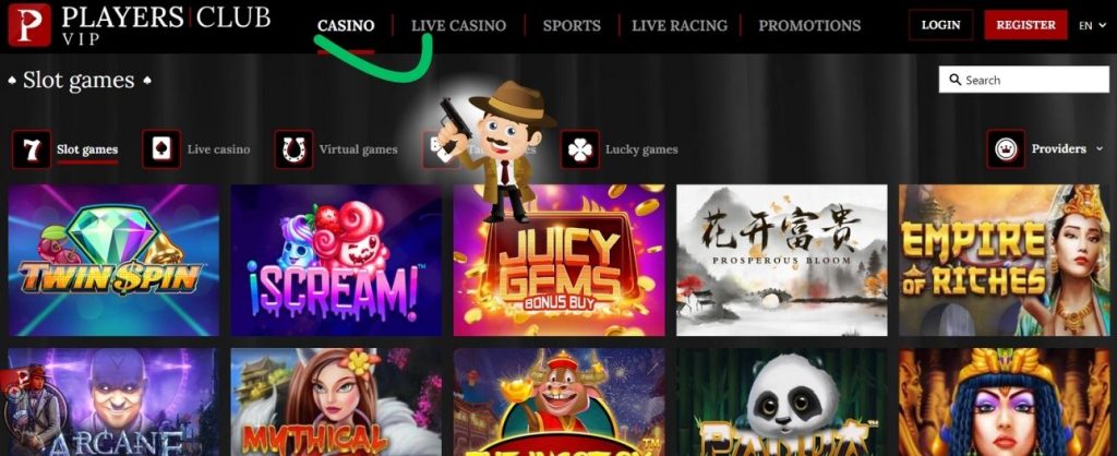 Players Club VIP Casino spellen