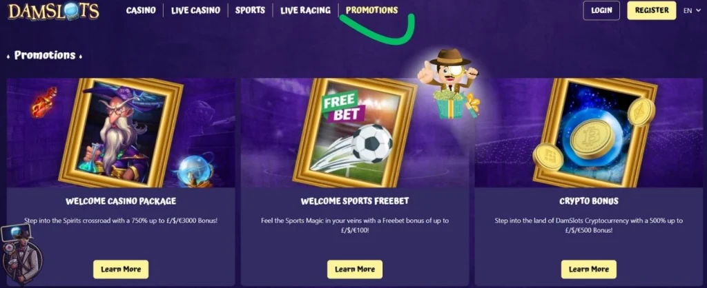 damslots casino bonus
