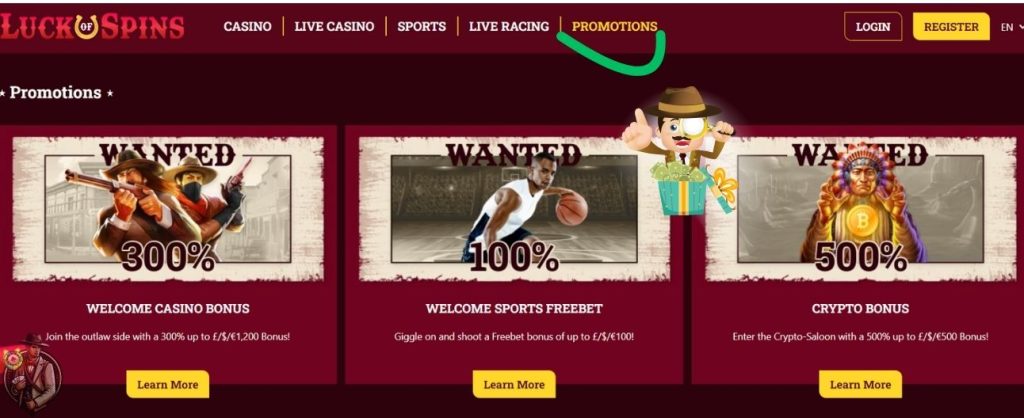 luck of spins casino bonus
