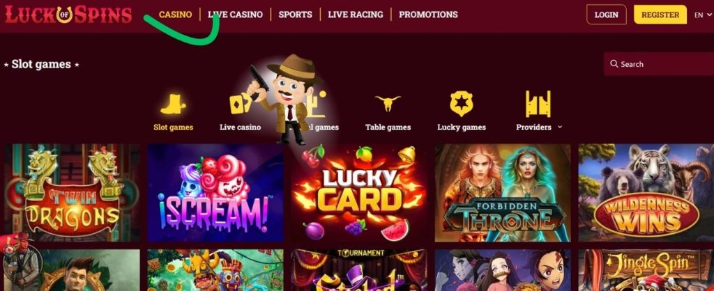 luck of spins casino spellen