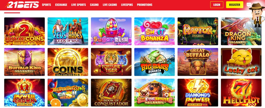 21Bets casino spellen