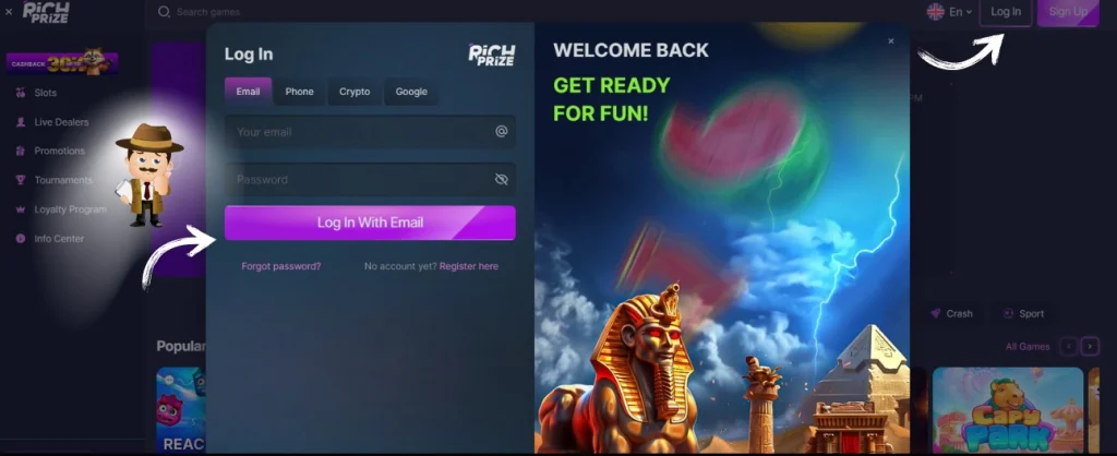 Rich Prize casino inloggen