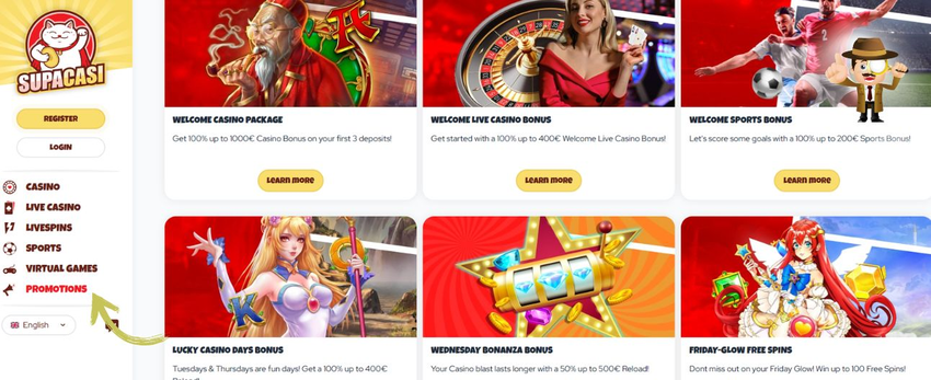 Supacasi Casino bonus