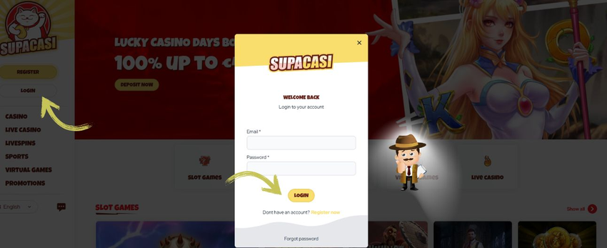 Supacasi Casino inloggen
