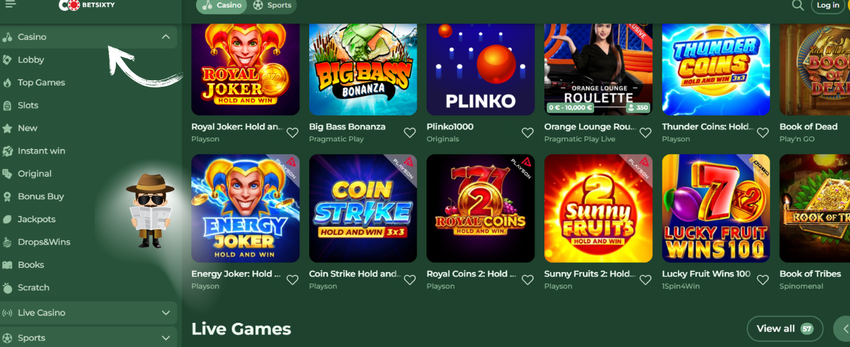 Betsixty Casino slot