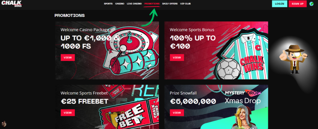 Chalkwins Casino bonus