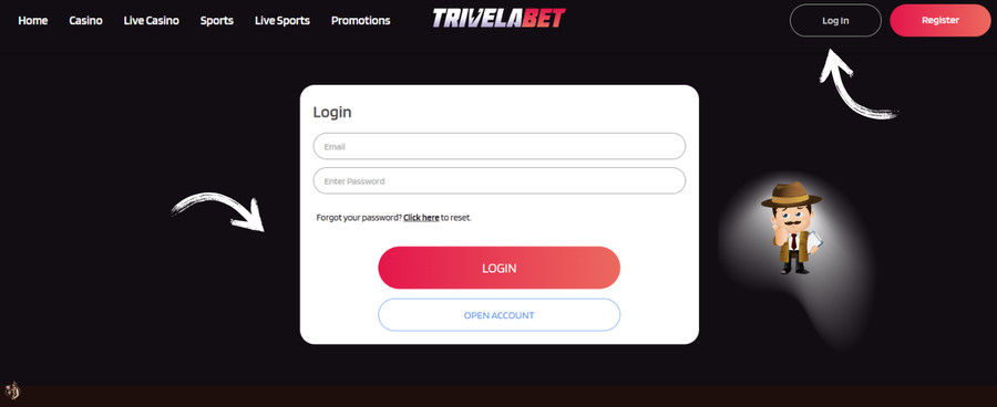 Trivelabet Casino inloggen