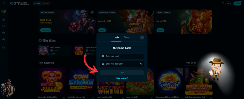 Crystalroll Casino inloggen