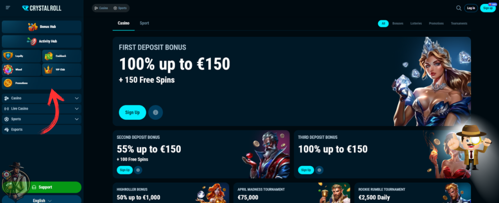 Crystalroll casino bonus