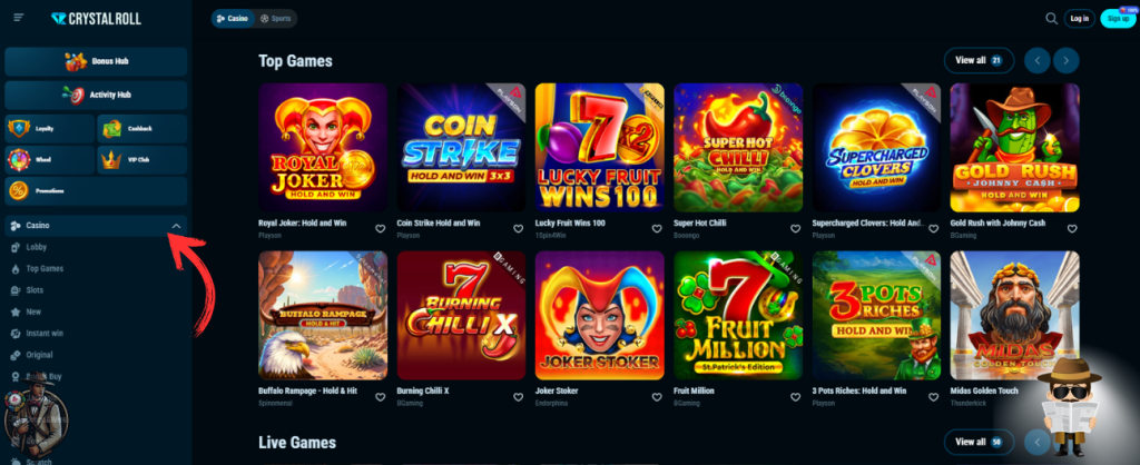 Crystalroll casino slot