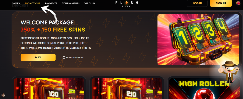 FlashDash Casino bonus