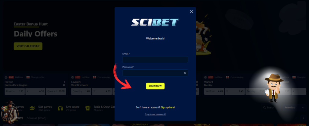 Scibet Casino inloggen