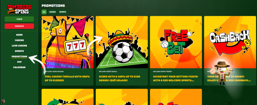 Sombrero Spins Casino bonus