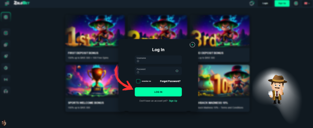 ZoloBet Casino inloggen