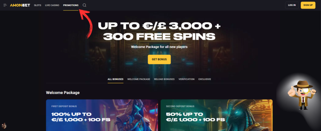 Amonbet casino bonus