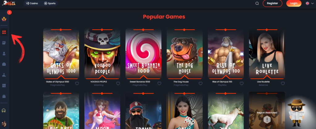 Forza Bet casino slot