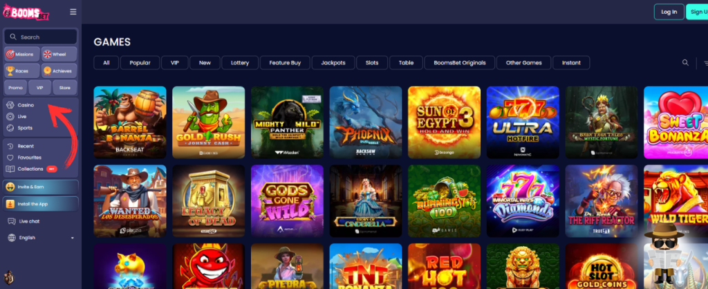 Booms.bet casino slot