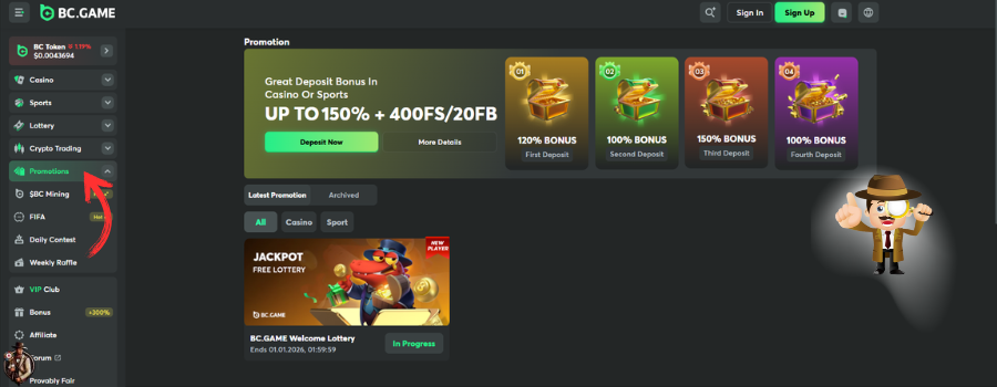 BC.Game casino bonus