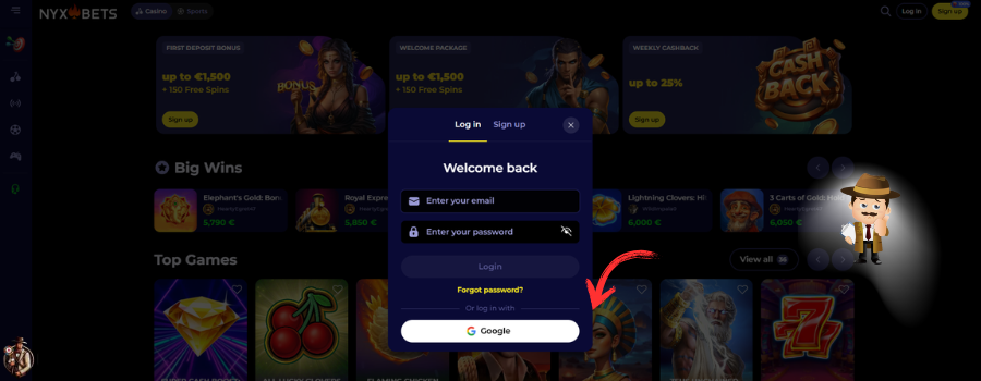 NYX BETS Casino inloggen