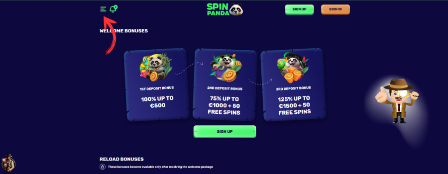 Spin Panda Casino bonus