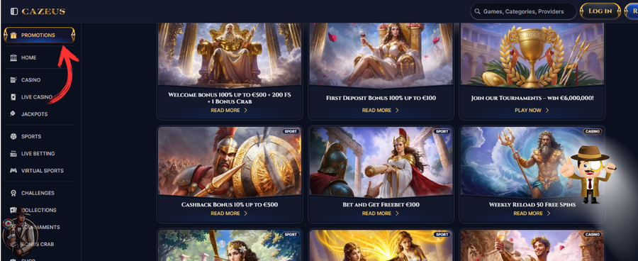 Cazeus casino bonus