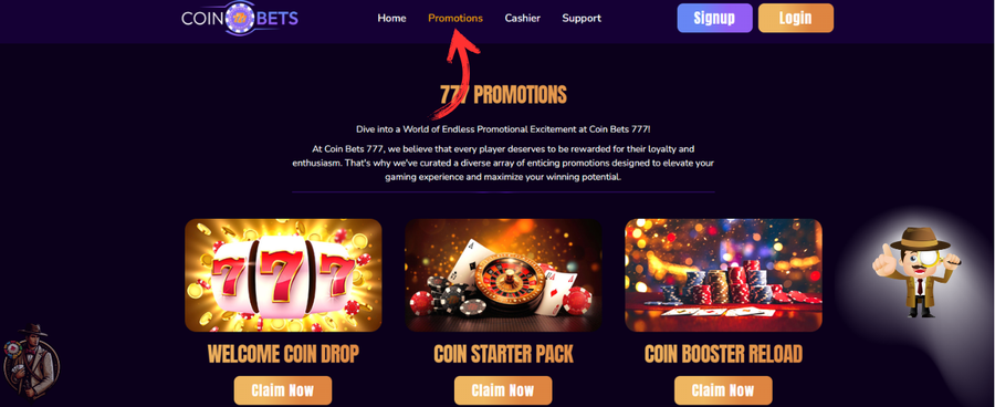 Coinbets777 casino bonus