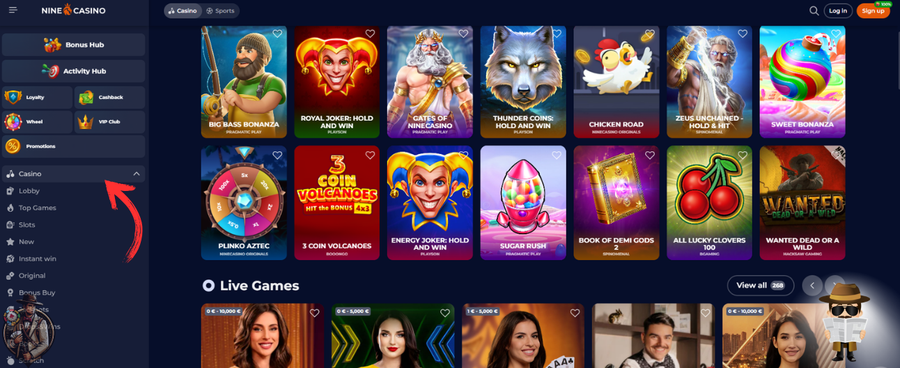 Nine casino slot