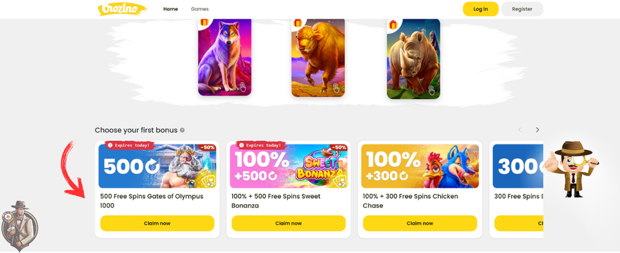 Orozino casino bonus
