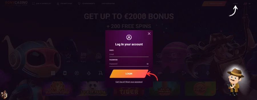 Rony Casino inloggen