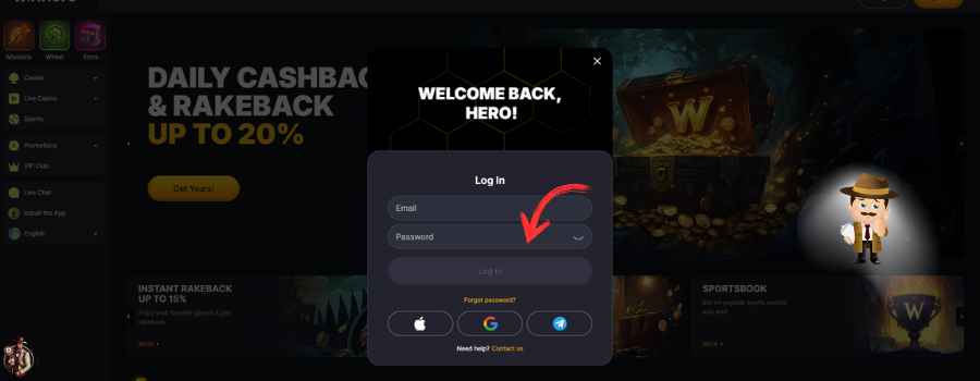 Winhero Casino inloggen