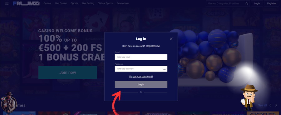 Frumzi Casino inloggen