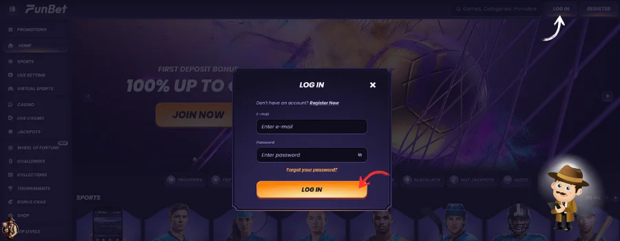 Funbet Casino inloggen