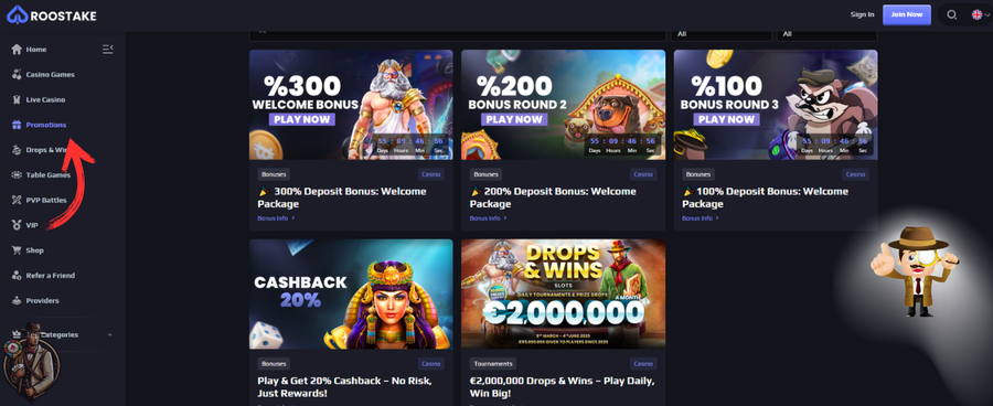 RooStake casino bonus