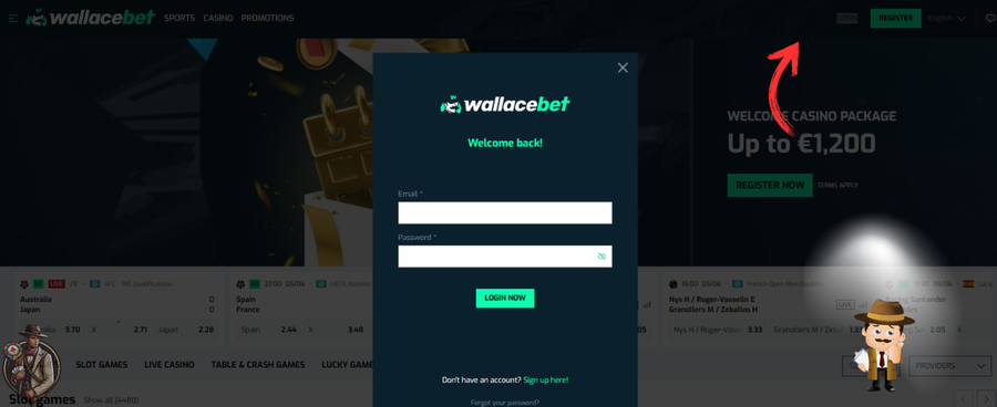 Wallacebet Casino inloggen
