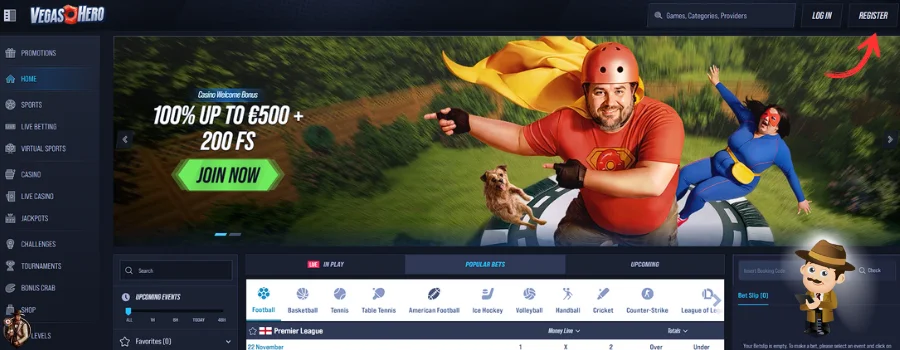 VegasHero Casino inloggen