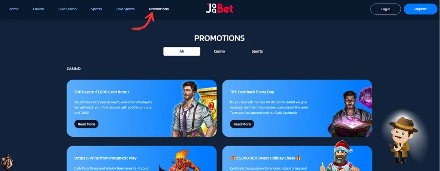JaaBet Casino Bonus