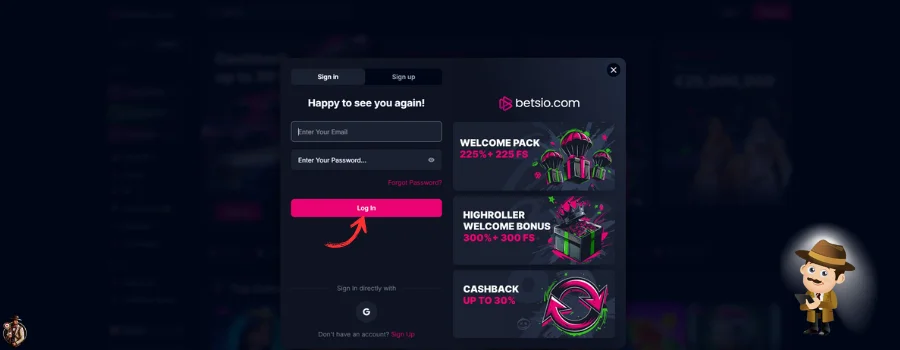 Betsio.com Casino inloggen