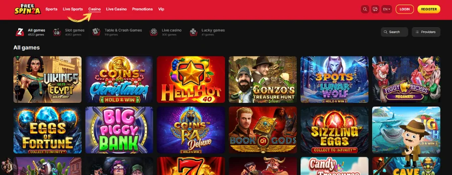 Free Spinza Casino Spellen