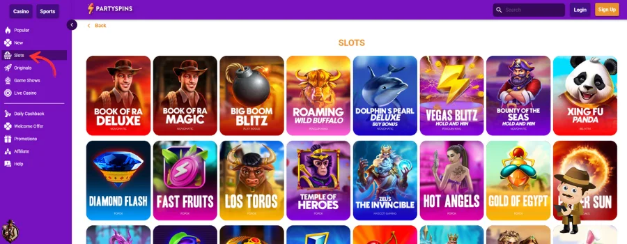 PartySpins Casino Spellen