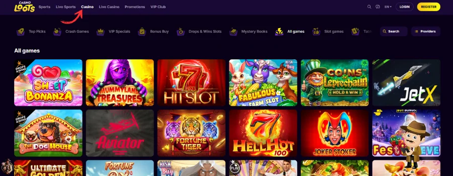 Casino Loots Spellen