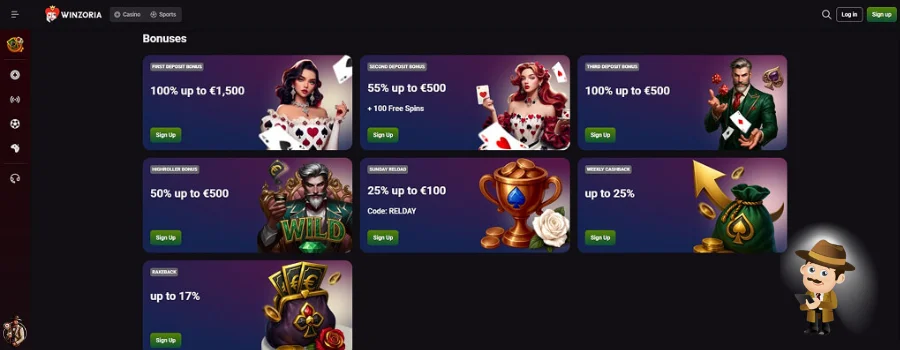Casino Winzoria bonus