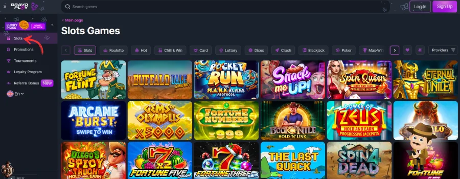 BravoPlay Casino Spellen