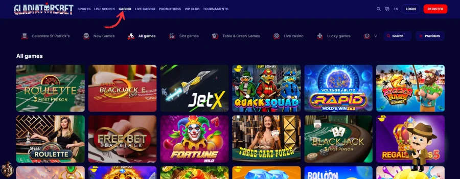 GladiatorsBet Casino Spellen
