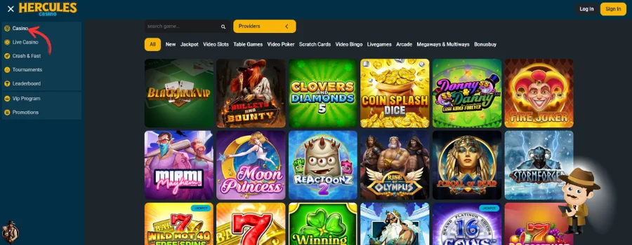 Hercules Casino Spellen