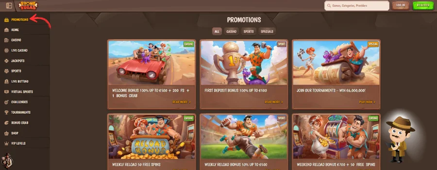 StoneVegas Casino bonus